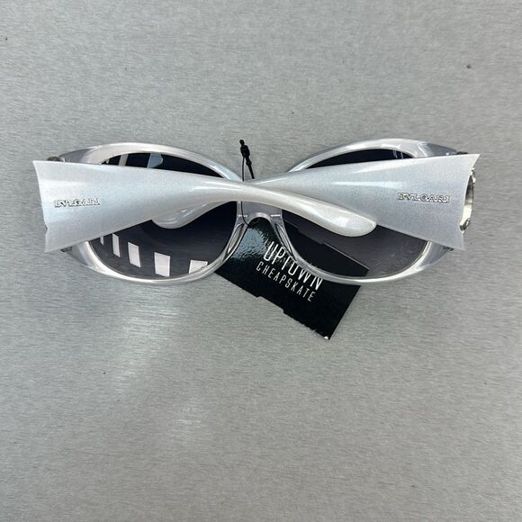 BVLGARI BV8017B Silver Glitter Crystal Jewel Special Oversized Sunglasses 8017c - Picture 4 of 5